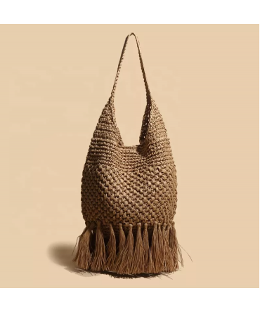 straw bag summer beach bag handbags for women bohemian style handmade tassels bag