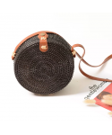 Factory direct colorful women summer beach rattan bags hand-woven crossbody shoulder bag