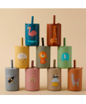 Custom Acceptable Portable Baby Drink Cup Toddler Water Silicone Cup Bpa Free Silicone Training Straw Sippy Cup