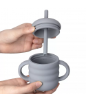 Waterproof Bpa Free Silicone Baby Training Cup Straw Toddlers Toddler Straw Cup Non Spill Sippy Baby Cups