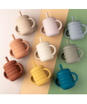 Waterproof Bpa Free Silicone Baby Training Cup Straw Toddlers Toddler Straw Cup Non Spill Sippy Baby Cups