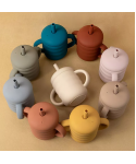 Waterproof Bpa Free Silicone Baby Training Cup Straw Toddlers Toddler Straw Cup Non Spill Sippy Baby Cups