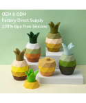Grade Material Pineapple Fruit Bpa Free Food Silicone Baby Silicone Teethers Teething Soothing Molar Toy