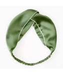 Can be customized 19mm 100% natural silk hair band suitable for soft hair accessories ladies pure color hair band